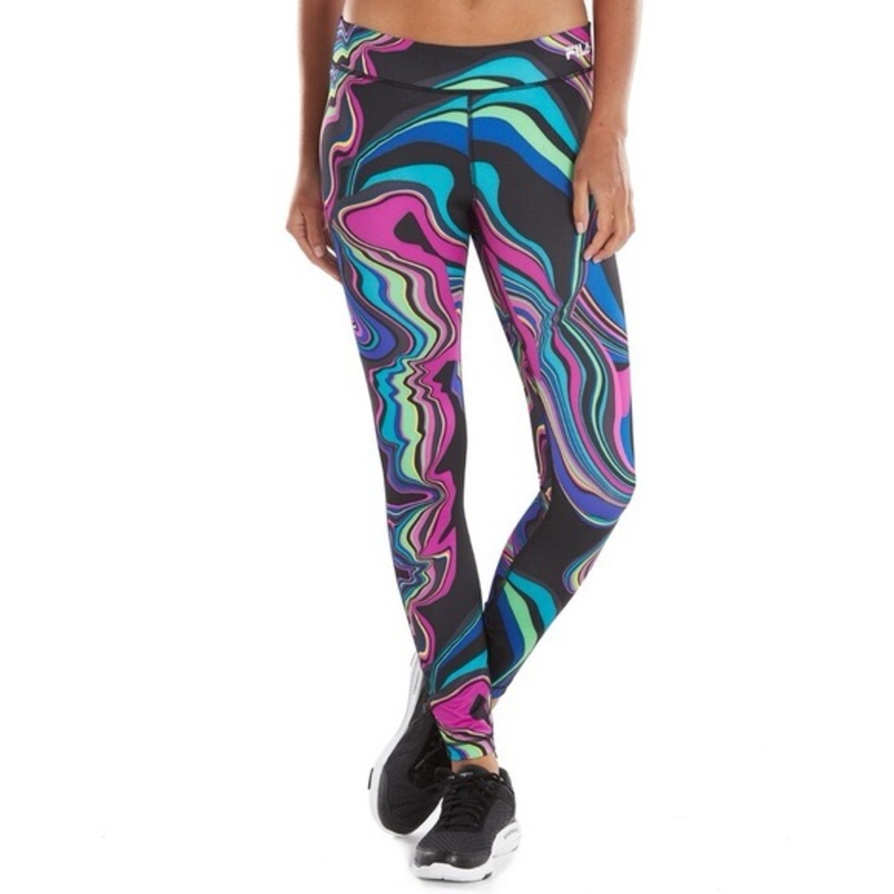 FILA psychedelic swirl colors leggings